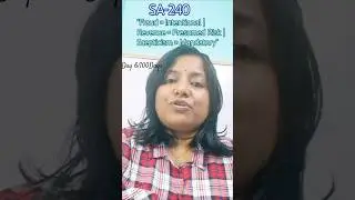 SA 240 -Auditor&rsquo;s Responsibility Relating to Fraud 🔥 | CA Final Auditing | ICAI |#100AUDITSHORTS