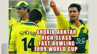 Shoaib Akhtar High Class Fast Bowling | 1999 Cricket World Cup | Pakistan vs Scotland |