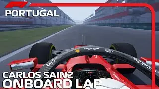 First lap in Portimao Circuit | Carlos Sainz Ferrari onboard | 2021 Portuguese Grand Prix