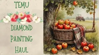 **TEMU** Diamond Painting Unboxing - Large Canvas - Diamond Art Craft Haul 96