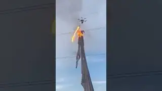 High voltage transmission line foreign matter cleaning process