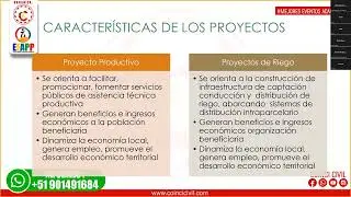 📚RESIDENCIA Y SUPERVISIÓN DE PROYECTOS PRODUCTIVOS, AGROPECUARIOS, Y PROYECTOS DE RIEGO INVIERTE.PE📚