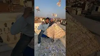 We made kite of 10k Dollars 💵 #kiteseason #kites #kitestash #basant #amritsar #shortsvideo #foryou