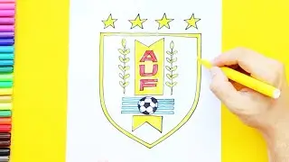 How to draw Uruguay National Football Team Logo