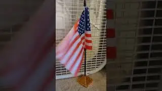 USA flag and the USA army flag waving