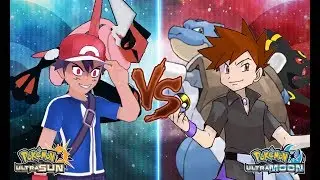 Pokemon Ultra Sun and Ultra Moon: Dark Ash Vs Gary (Rival Gary Vs Ash)