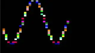 Apple II - Drawing a sine wave in low resolution graphics mode (Linapple)