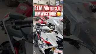 R1 M Mirrors in BMWG310RR🥰 #reactionshorts #bmwg310rr #modification #karolbaghbikemarket #zx10r