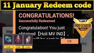 FFPL Day 3 Redeem Code 11 January | FFPL Dream Team Day 3 Redeem Code Free Fire|Ff Redeem Code Today