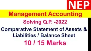 Comparative Balance Sheet - Statement of Assets & Liabilities - Management - Financial Analysis 2022