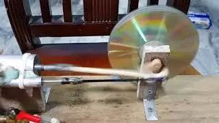 My first steam engine part 2 (with compressed air)