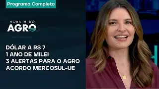 Dólar a R$ 7, 1 ano de Milei, 3 alertas para o agro e acordo Mercosul-UE - Hora H do Agro 7/12/24