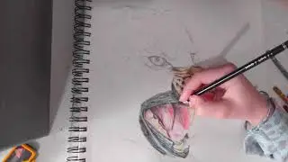 Roaring leopard drawing