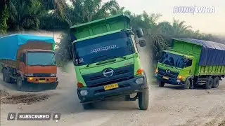 Penuh Jebakan ‼️ Truk Bermuatan Berat Seakan Menari Diatas Lintasan Extreme Bergelombang