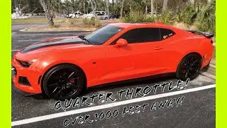 Exhaust Sound at Quarter Throttle | Over 1000 Feet Away | Camaro V6 Sound #Shorts