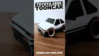 AE86 Drift Toon Car 3D Print Timelapse Bambu H2D #3dprinting #bambuh2d #bambulab  #3dprinttimelapse