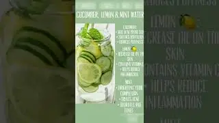 infused water for clear skin | infused water #glowingskin #healthylifestyle