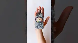 DIY Labubu doll, secret monster keychain #handmade #diy #diyideas #craft #labubu