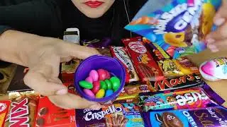 ASMR:EATING CHOCOLATE CHOCOLATE PARTY DAIRYMILK CRISPELLO, MAGNUM TRUFFLE *DARKCHOCOLATE*FOOD VIDEOS
