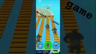 Monkey Animal racing game super duper game you tube training game #100millon #shortsviral 😅😃🍨😃😅&hearts;️💢