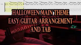 Halloween - Main Theme - Easy Guitar Arrangement - Lesson and TAB