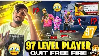 97 LEVEL PLAYER QUIT FREE FIRE  😢 #short #freefire #headshotrapgaming