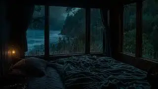 🌧️ Rainy Lake Cabin Window &ndash; Peaceful Forest Ambience for Sleep & Relaxation 🌲✨