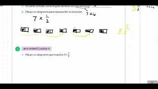 Multiplica una Fracción por un numero entero - Grado 4to illustrative math Unidad 3 A (repaso)