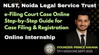e-Filing Court Case Online | Step-by-Step Guide for Case Filing & Registration | NLST,NGO Internship