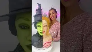 Team Elphaba or team Glinda 🍰? #cake #elphaba #glinda #wicked #disney #shorts #trend