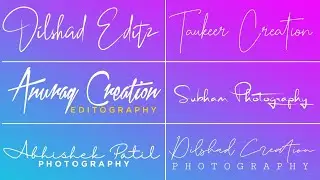 How to make signature logo for photography in picsart || how to download signature fonts - DSE