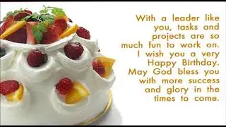 Happy Birthday SMS Message to Boss, Birthday wishes, quotes, greetings for bosss birthday