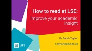 How to read at LSE: improve your academic insight