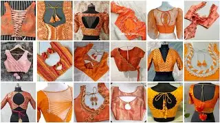 50+Orange Colour Blouse Back Gala Designs/ blouse Designs New Model/Blouse design 2026/Blouse Design