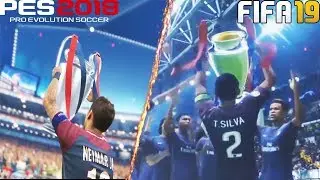 FIFA 19 vs PES 2018 | UEFA Champions League FINAL | Comparison