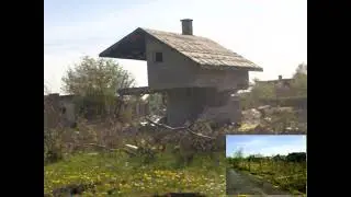 Mysterious explosion of heavily damaged building