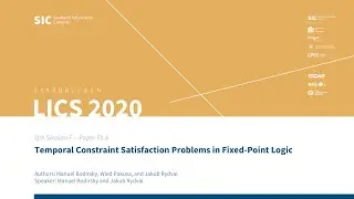 F5.A &ndash; Temporal Constraint Satisfaction Problems in Fixed-Point Logic