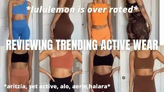 ACTIVE WEAR TRY ON HAUL reviewing trending athleisure set active, alo yoga  *what to wear to the gym