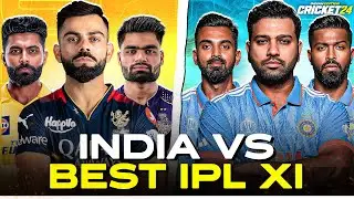 CAN ROHIT SHARMA'S TEAM INDIA BEAT IPL BEST XI❓CRICKET 24