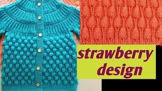 Strawberry knitting design for border / sweter design, very easy to knit