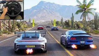 Porsche 911 GT3 RS Goliath Race | Forza Horizon 5 | Simagic Alpha Ultimate gameplay Review