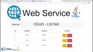 SERVICIO WEB EN JAVA JSP Y MYSQL - CRUD PARTE 01