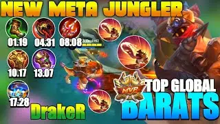 New Meta Barats Hyper Carry, Barats Best Build 2021 | Top Global Barats Gameplay By DrakeR | ~ MLBB