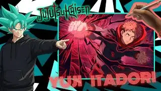 Drawing YUJI ITADORI using black flash🔥 | QuantumNeuroArts