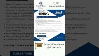 Freshers Job | Graduate Engineer Trainee GET | Instrumentation | Mechanical Engineering #job #GET