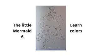 The little Mermaid 6 DIY Ursula is the cruel sea witch Teach children coloring For kids and parents