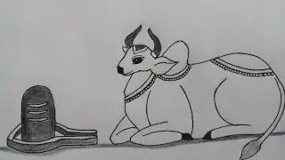 How to draw Shivling with Nandi Maharaj || Shivling with nandi easy drawing || Easy pencil drawing