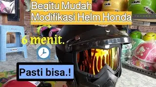MODIFIKASI HELM HONDA jadi HELM BOGO RETRO