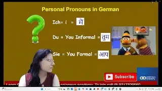 German Vocabulary A1 | Personal Pronouns in German | Die Personal Pronomen