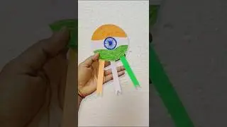 How to make easy republic day batch craft ideas/#shortsfeed #republicday